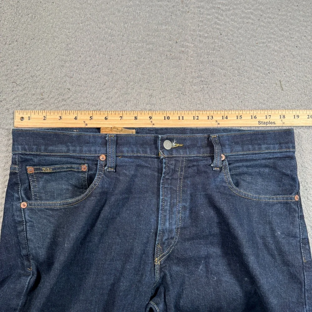 Polo Ralph Lauren Jeans Men 38x29 Blue Denim Straight Slim Stretch Sullivan‎ NWT